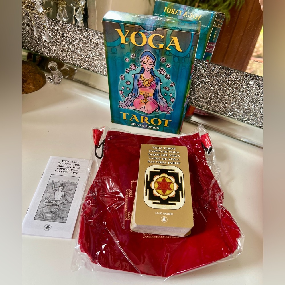 Yoga Tarot Deluxe Edition • RARE OOP • Red Velvet Bag • Lo Scarabeo